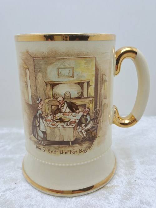 Vintage Arthur Wood Porcelain Tankard No 3752 Mary and the Fat Boy.