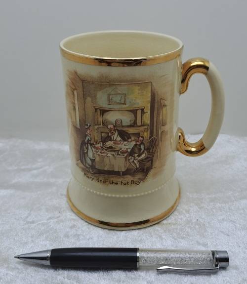 Vintage Arthur Wood Porcelain Tankard No 3752 Mary and the Fat Boy.