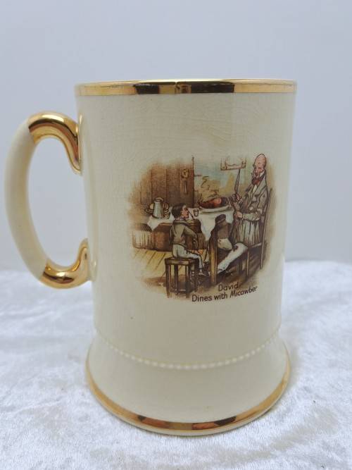Vintage Arthur Wood Porcelain Tankard No 3752 Mary and the Fat Boy.
