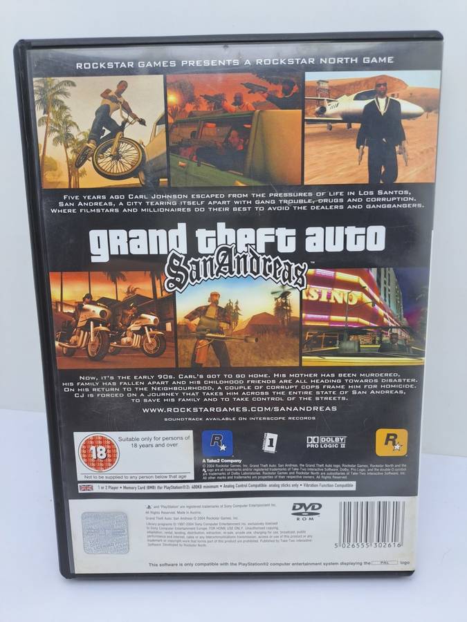 Pre-Owned `Grand Theft Auto-San Andreas`  for Playstation 2 ( PS2)