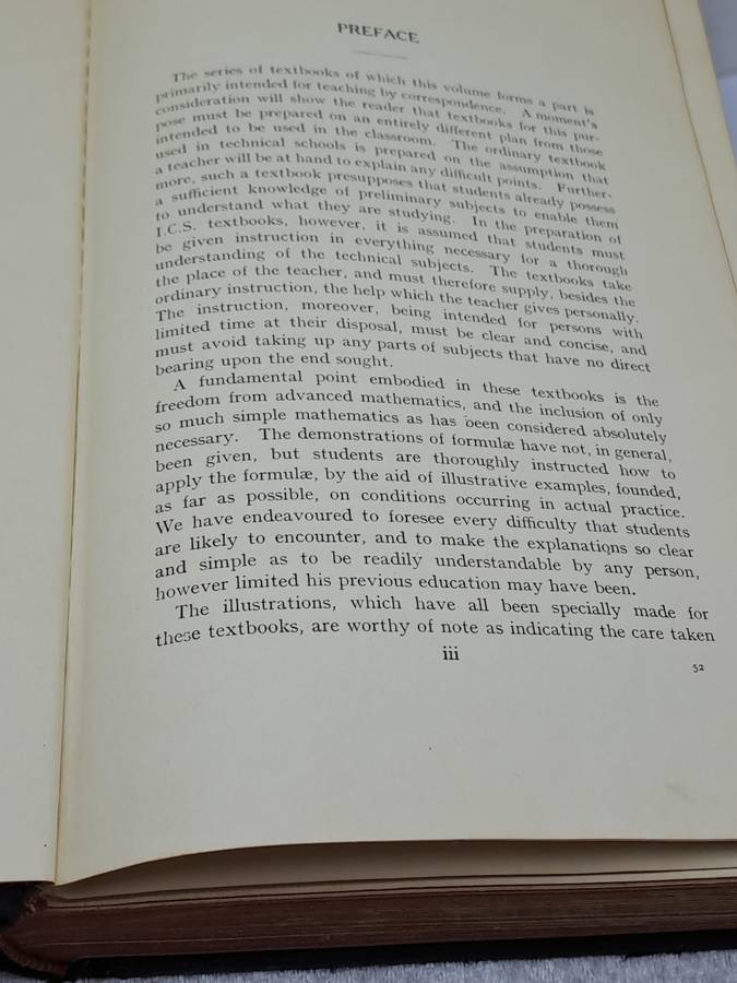 ANTIQUE BOOK 1914: I.C.S Reference Library 52