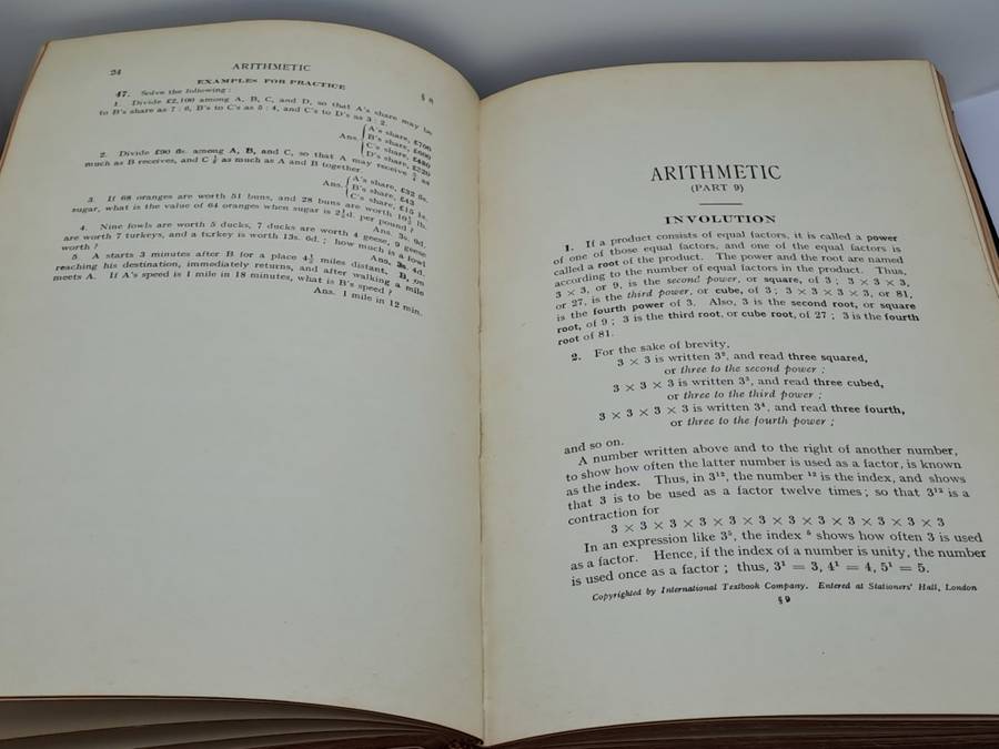 ANTIQUE BOOK 1914: I.C.S Reference Library 52