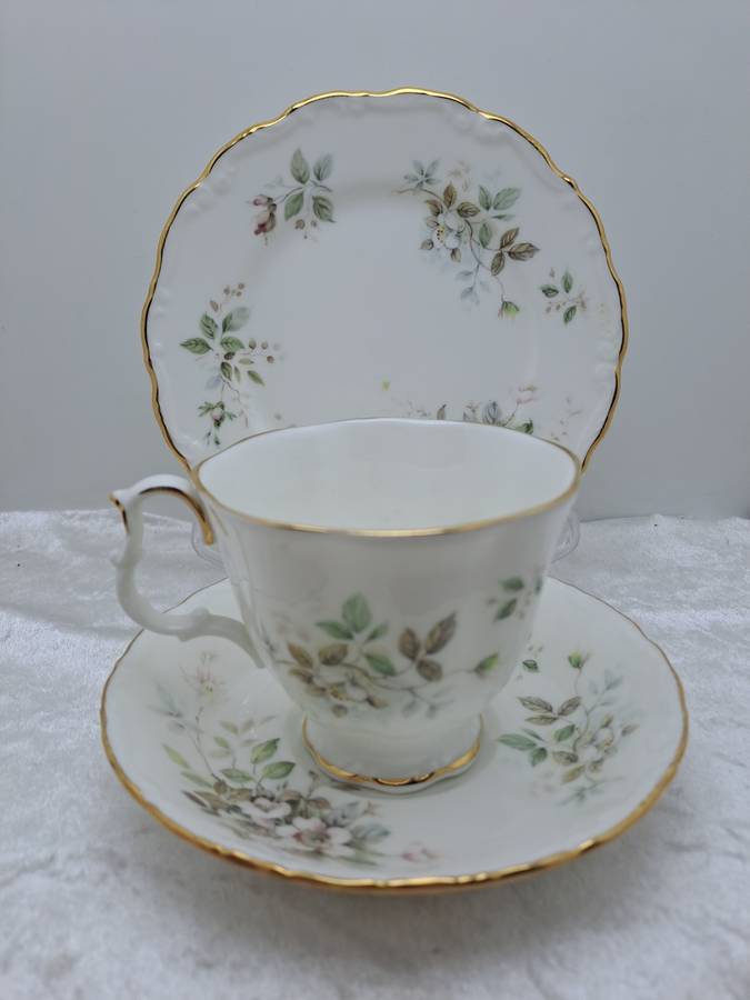 Vintage 1982 Royal Albert `Haworth` Bone China Tea Trio (6 Available)