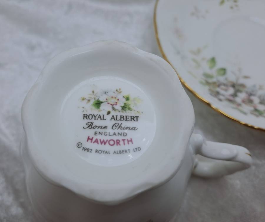 Vintage 1982 Royal Albert `Haworth` Bone China Tea Trio (6 Available)