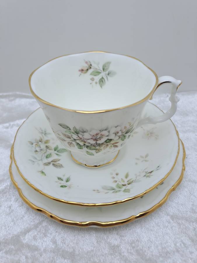 Vintage 1982 Royal Albert `Haworth` Bone China Tea Trio (6 Available)