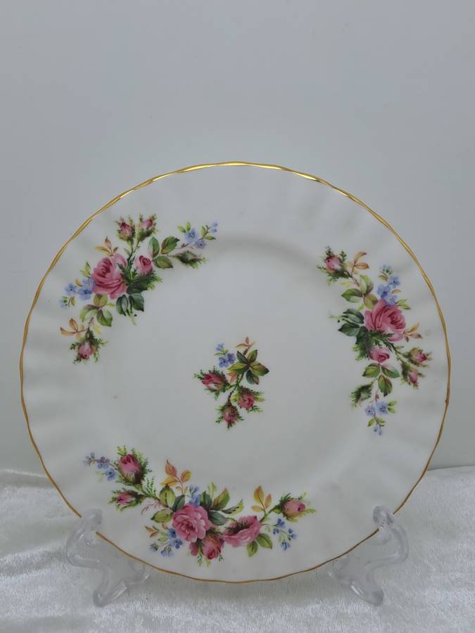 Vintage Royal Albert `Moss Rose` Bone China Tea Trio