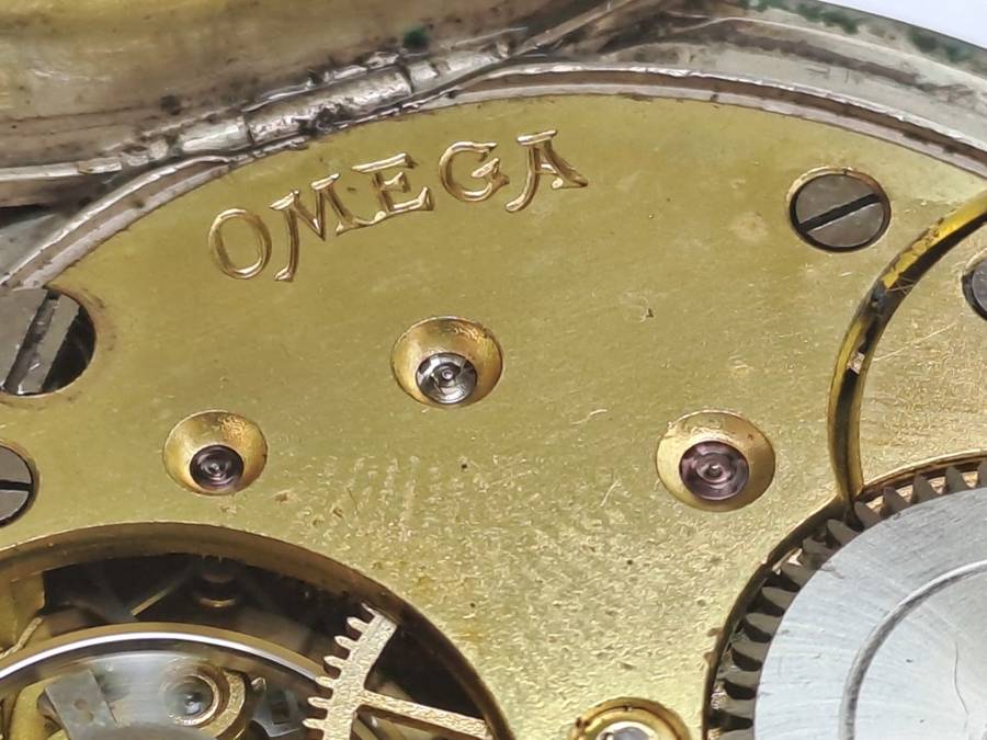 Antique G.Luhdohee Hagen Silver Pocket Watch -with Omega 3890059 Movement -Working