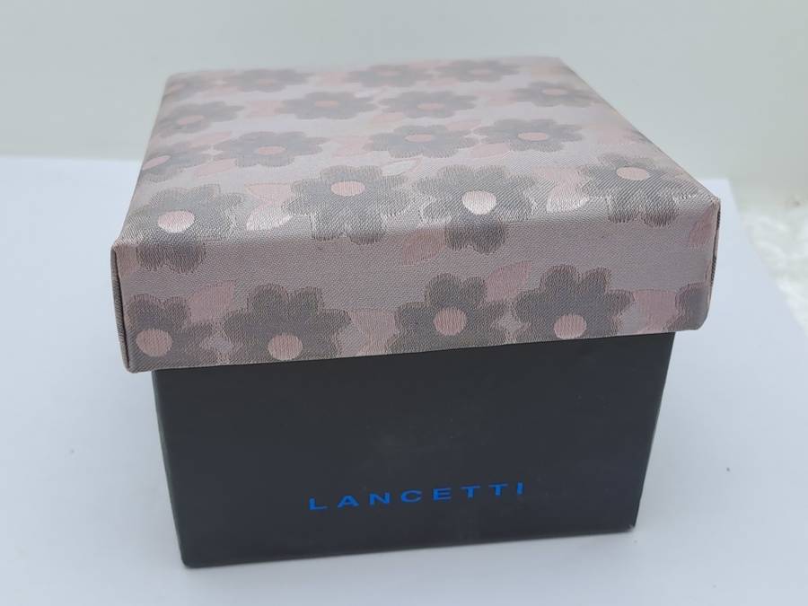 Unused - LANCETTI Italian Designer Tie, Design Hanky & Cufflinks Gift Set -Boxed