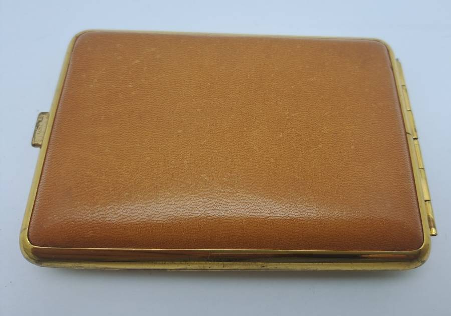 Vintage Leather covered Cigarette Case-Heidelberg Germany