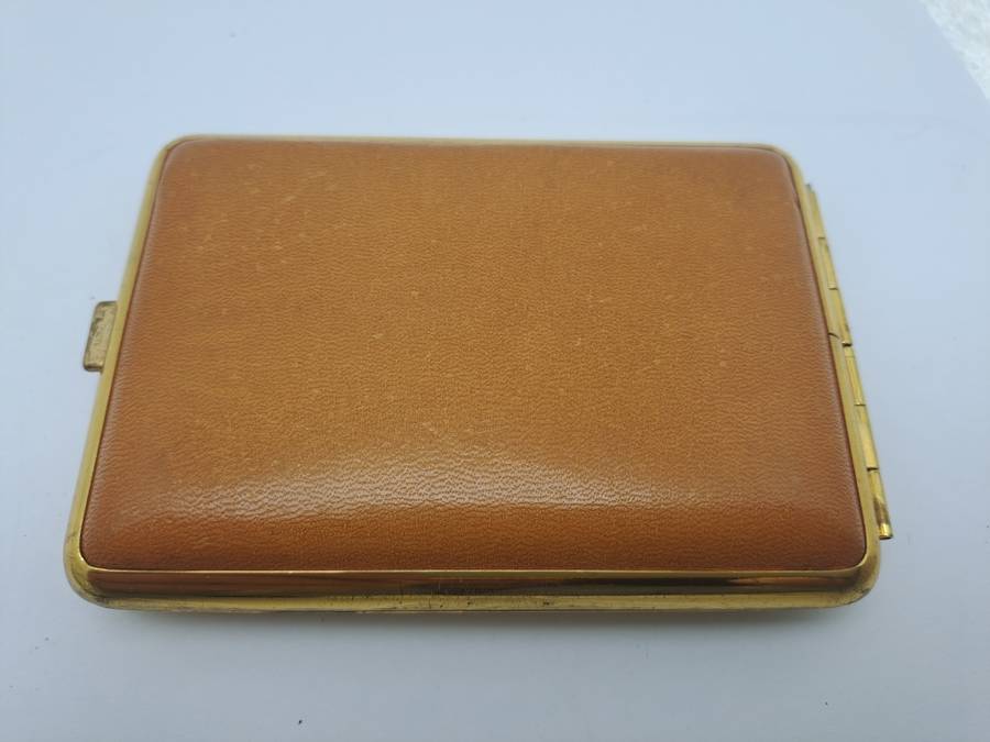 Vintage Leather covered Cigarette Case-Heidelberg Germany
