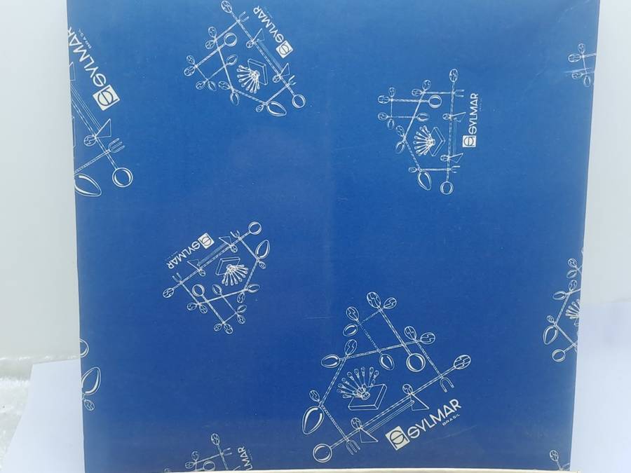 Set of 7 Vintage BARASCH SYLMAR Spoons.  Silver Plated Polished Gemstone Handle-Brazil