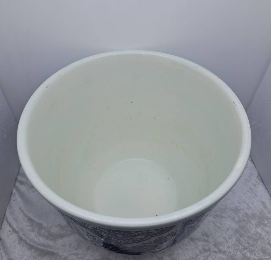 Large Vintage Dutch Delfts Royal Sphinx Floral Cachepot Planter Jardiniere