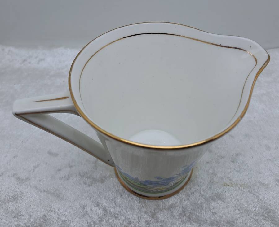 21pc Vintage Royal Standard Bone China `Wild Flower`  Art Deco Tea set (Creamer Chipped)