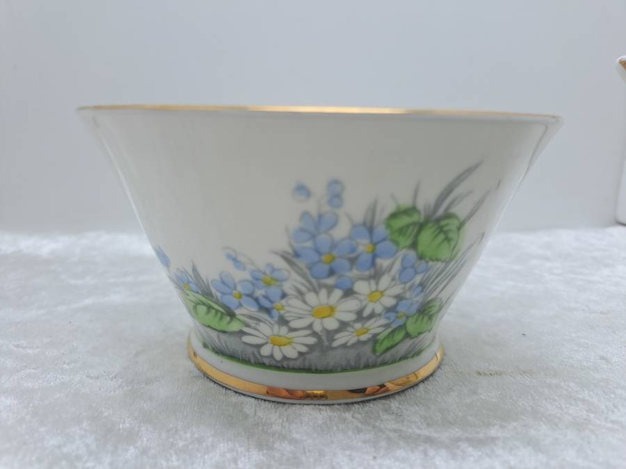 21pc Vintage Royal Standard Bone China `Wild Flower`  Art Deco Tea set (Creamer Chipped)