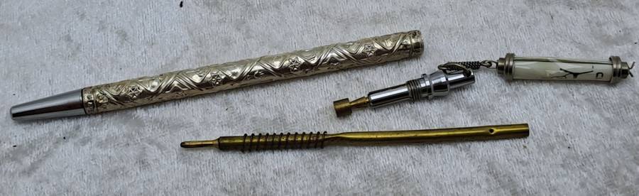 Vintage Merkur Sterling Silver Judaica Pen Made in Israel - Ink is dry.