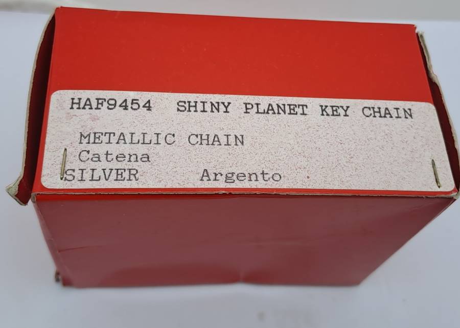 By Designer Paloma Picasso-Shiny Planet Key Chain Catena Silver Argento ITALY-Unused -Boxed