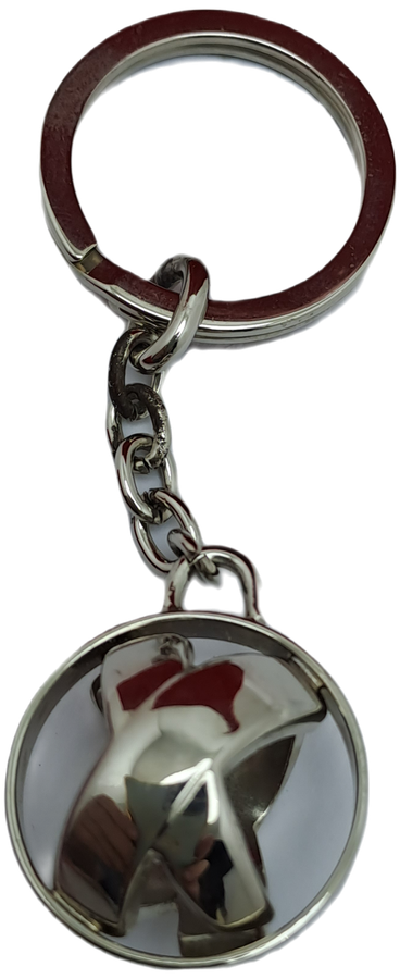 By Designer Paloma Picasso-Shiny Planet Key Chain Catena Silver Argento ITALY-Unused -Boxed