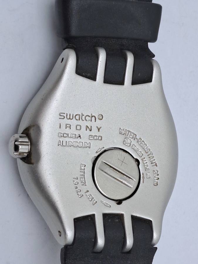 Pre-owned Vintage Swatch Irony AG 1999 Scuba Eco Aluminum Swiss Men`s Watch -Working