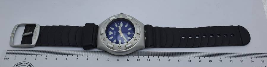 Pre-owned Vintage Swatch Irony AG 1999 Scuba Eco Aluminum Swiss Men`s Watch -Working