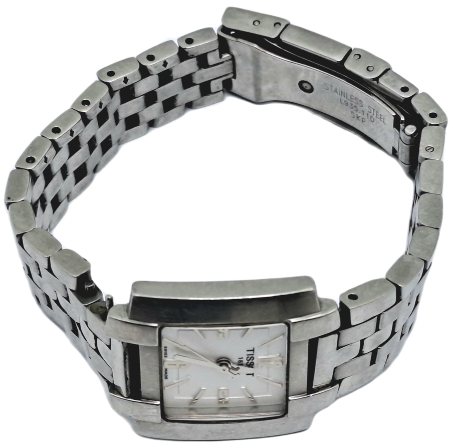 Pre-owned Ladies Tissot Quartz Watch L835/935 SKP-JA-1 -Working- a piece of the strap is missing,