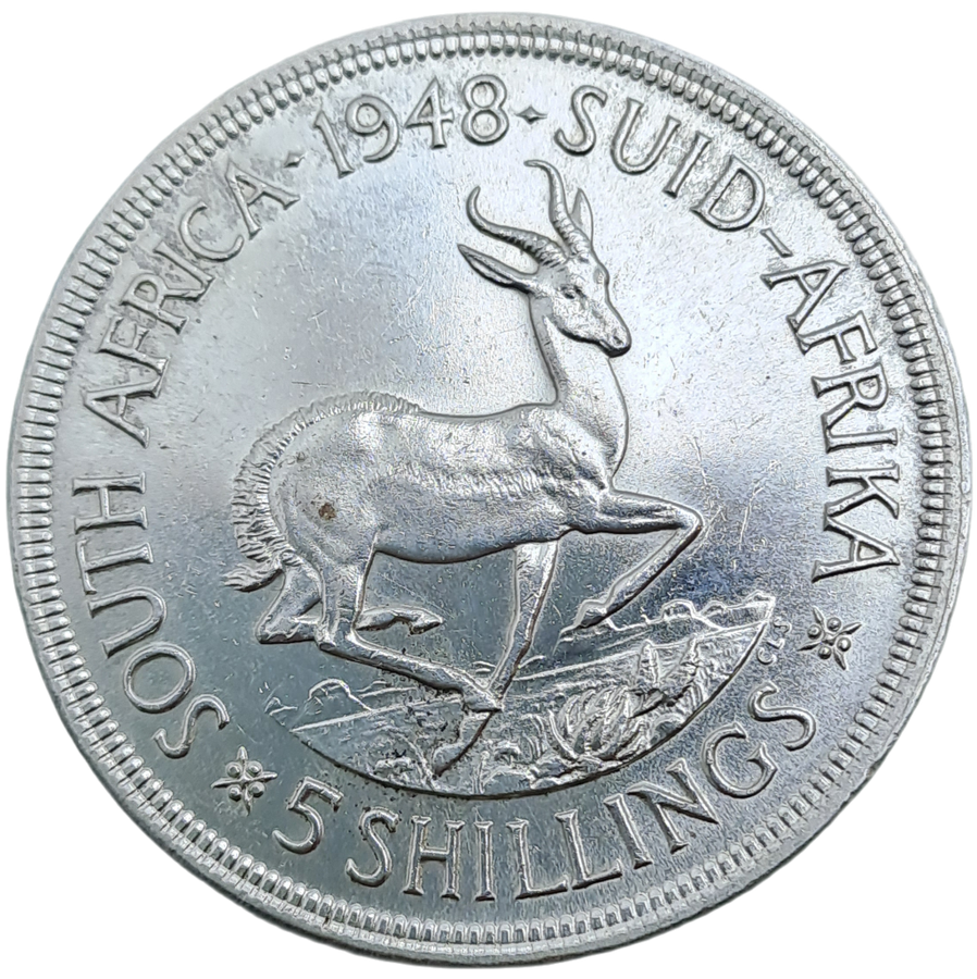 1948 South Africa Silver 5 Shillings -George VI 5 Shillings