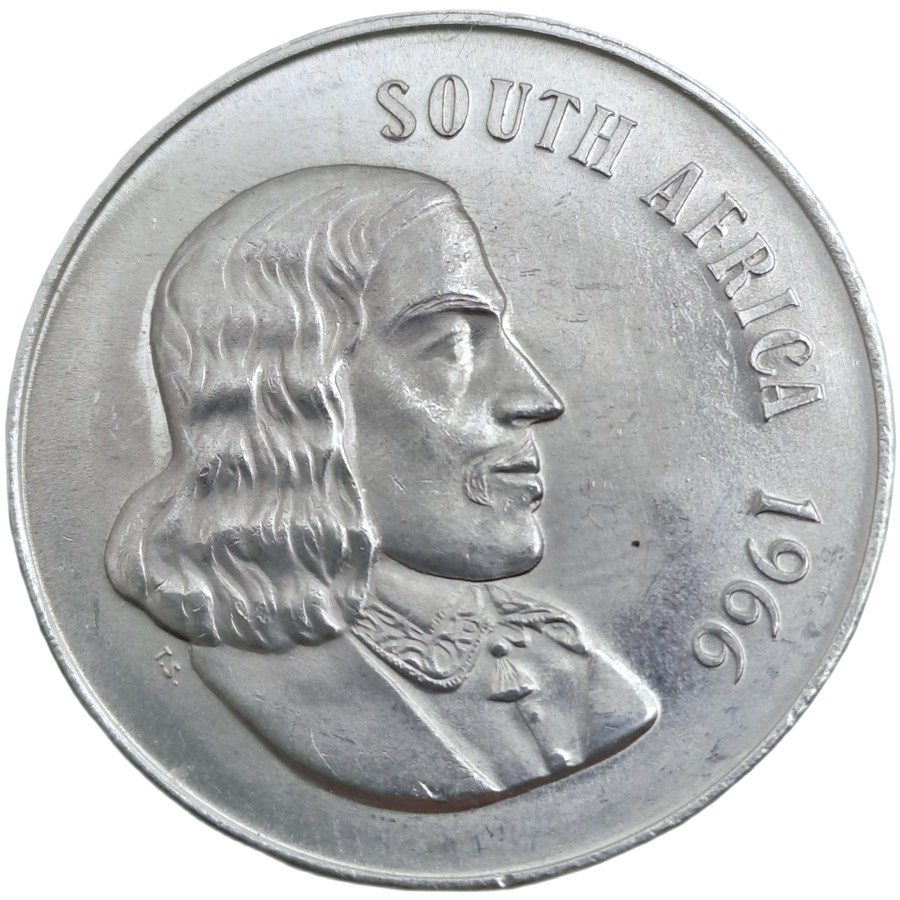 1966 South Africa Silver  1 Rand English legend - South AFRICA
