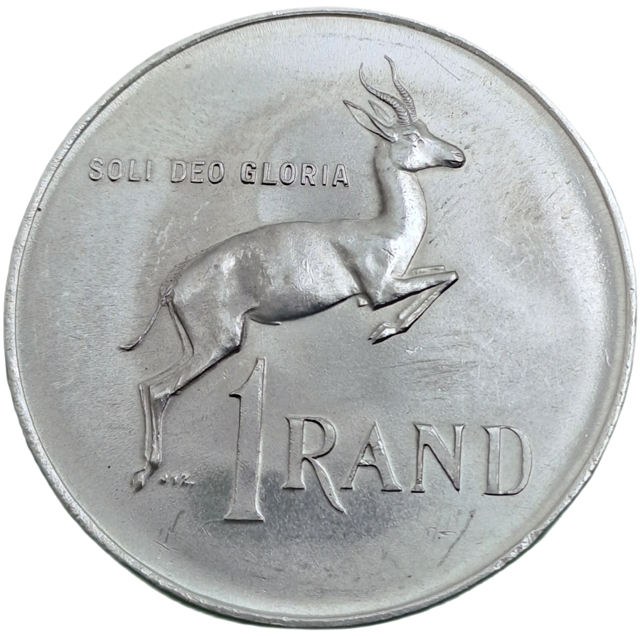1966 South Africa Silver  1 Rand English legend - South AFRICA