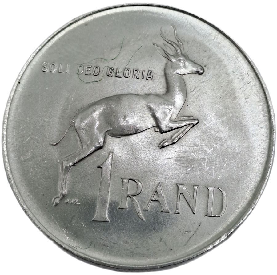 1966 South Africa Silver  1 Rand English legend - South AFRICA