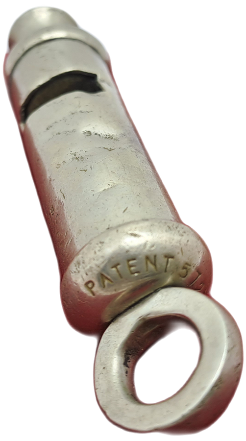 Antique 1915 J.Hudson&Co Police Whistle -Bermingham England  -see History