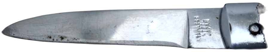 Pre-Owned Flick Folding Knife made in Japan Stainless steel Blade.