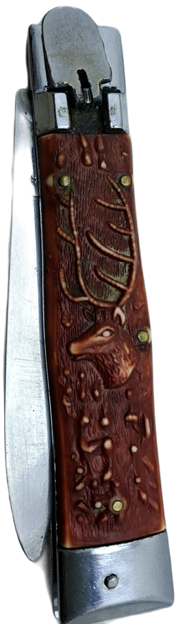 Pre-Owned Flick Folding Knife made in Japan Stainless steel Blade.