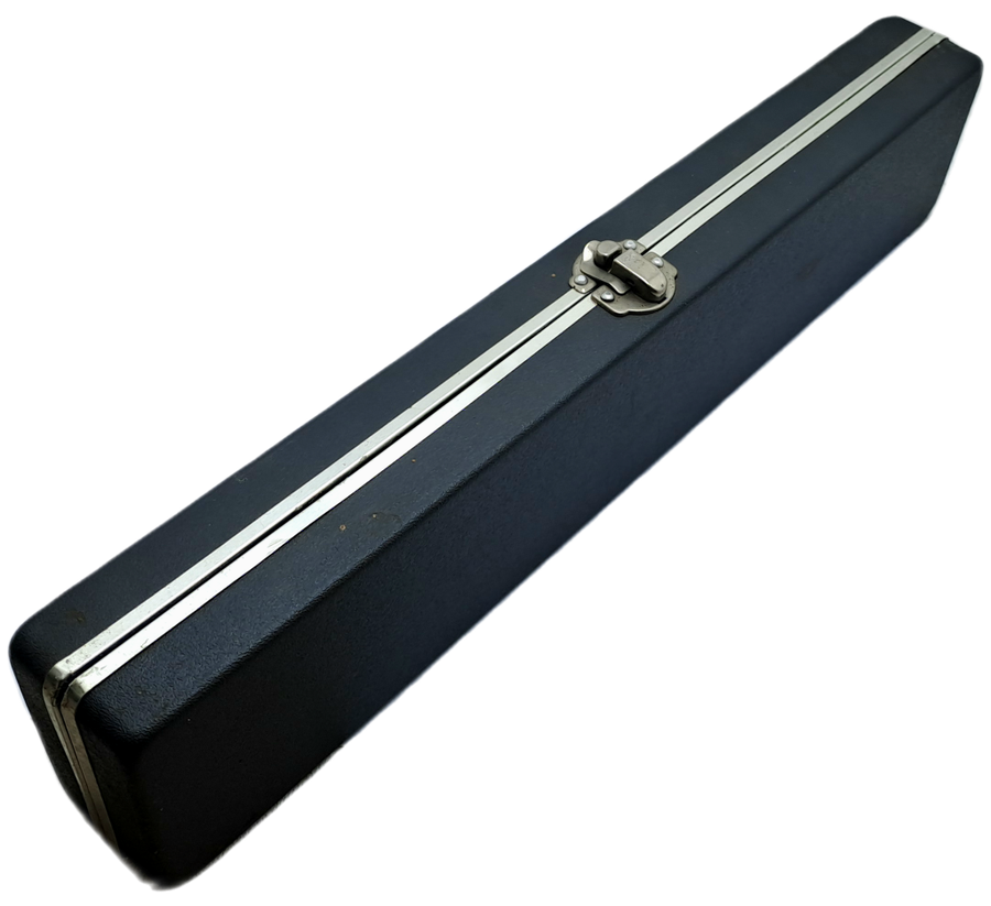 Vintage Metal Kershaw Knife Case with an Unknown Combat Knife