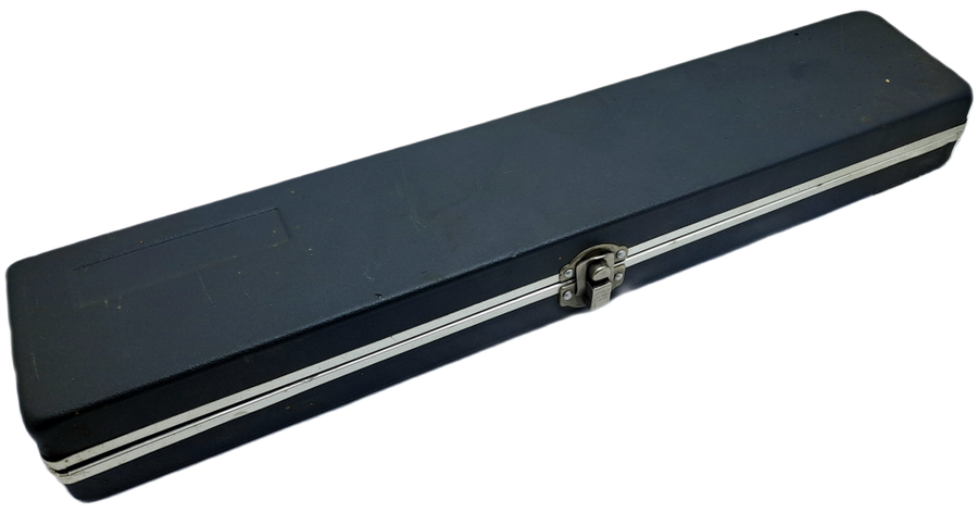 Vintage Metal Kershaw Knife Case with an Unknown Combat Knife