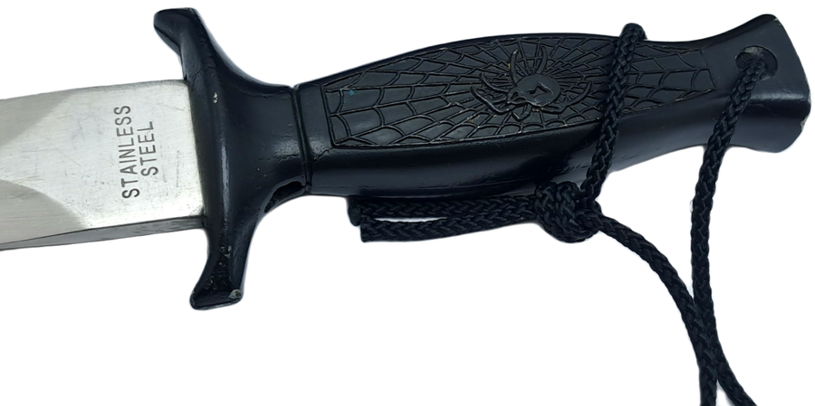 Vintage Metal Kershaw Knife Case with an Unknown Combat Knife