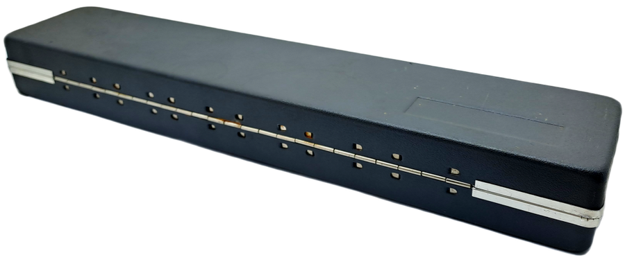 Vintage Metal Kershaw Knife Case with an Unknown Combat Knife