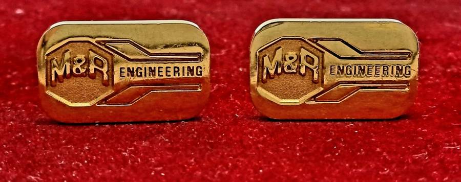 A Pair of Vintage M&R ENGINEERING Cufflinks - No Box