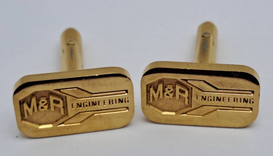 A Pair of Vintage M&R ENGINEERING Cufflinks - No Box