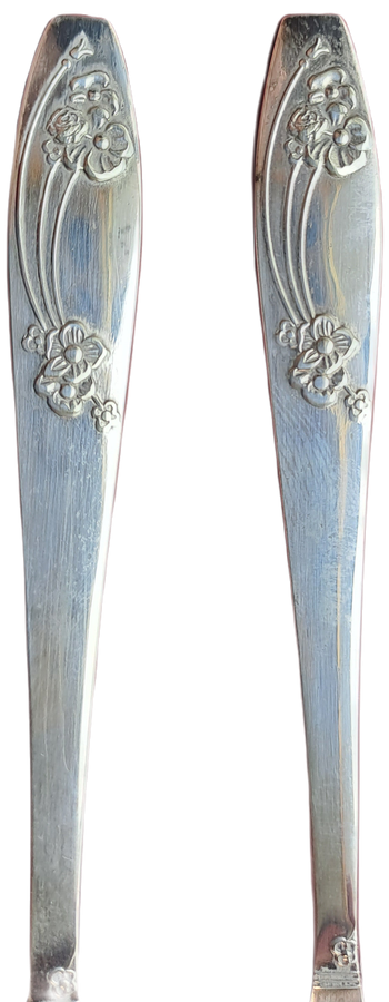 Vintage Reg.Design Priestley & Moore Sheffield England EPNS A1 Kiddies Cutlery Fork and spoon -boxed