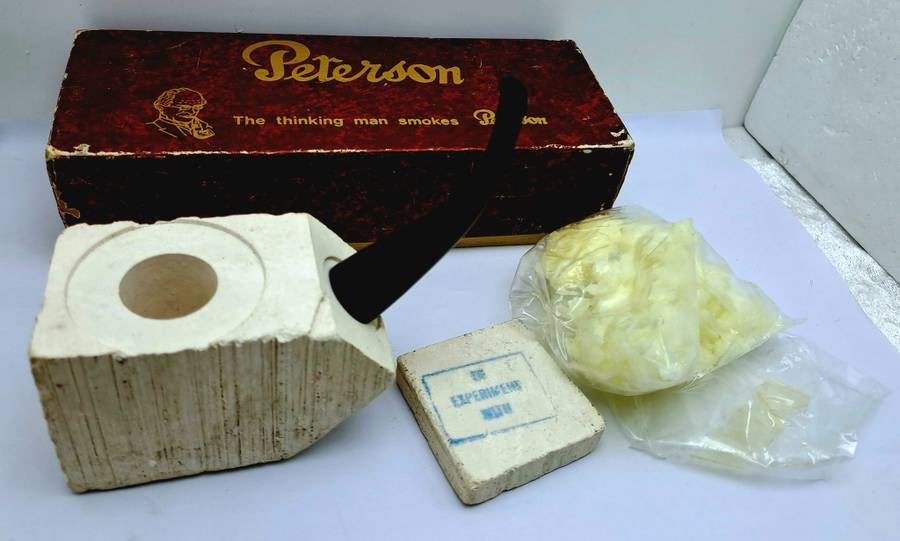 Vintage 1960`s THE KARVIT YOURSELF PIPE kit Genuine Block Meershaum By Peterson Ireland-Uncarved