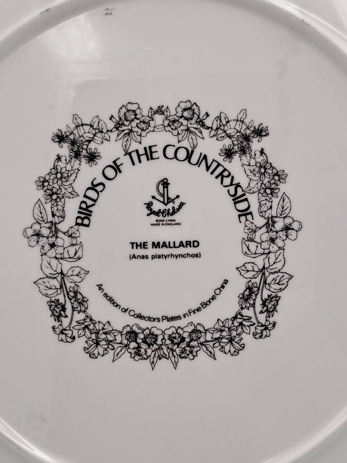 Vintage Royal Chelsea Bone China BIRDS OF THE COUNTRY SIDE COLLECTION THE MALLARD Plate -England
