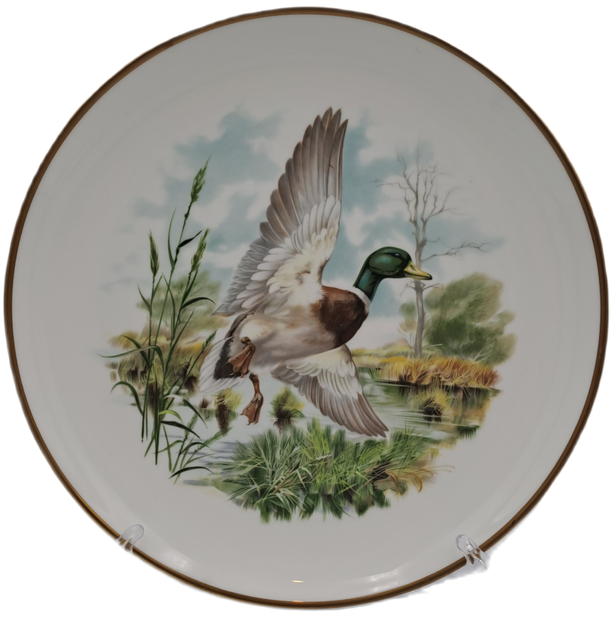 Vintage Royal Chelsea Bone China BIRDS OF THE COUNTRY SIDE COLLECTION THE MALLARD Plate -England