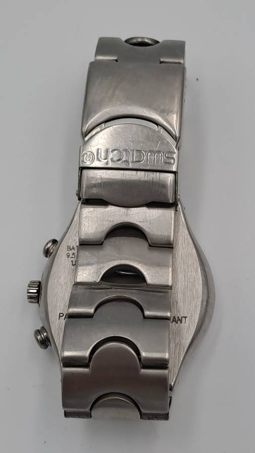 Pre-Owned AG1999 Mens Swiss Swatch IRONY Chrono Mesmeric Blue Watch