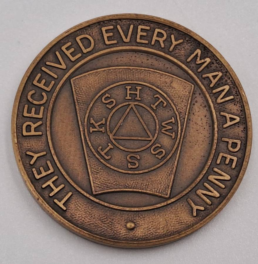 Vintage Masonic Penny Lodge Barrhill Twechar No 1444-
