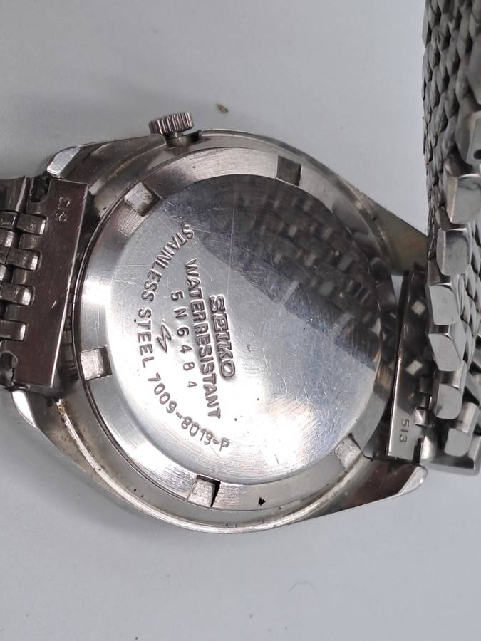 1980`s Seiko Automatic Mens Day/Date watch -WORKING - 17 Jewels - Need new Crystal.