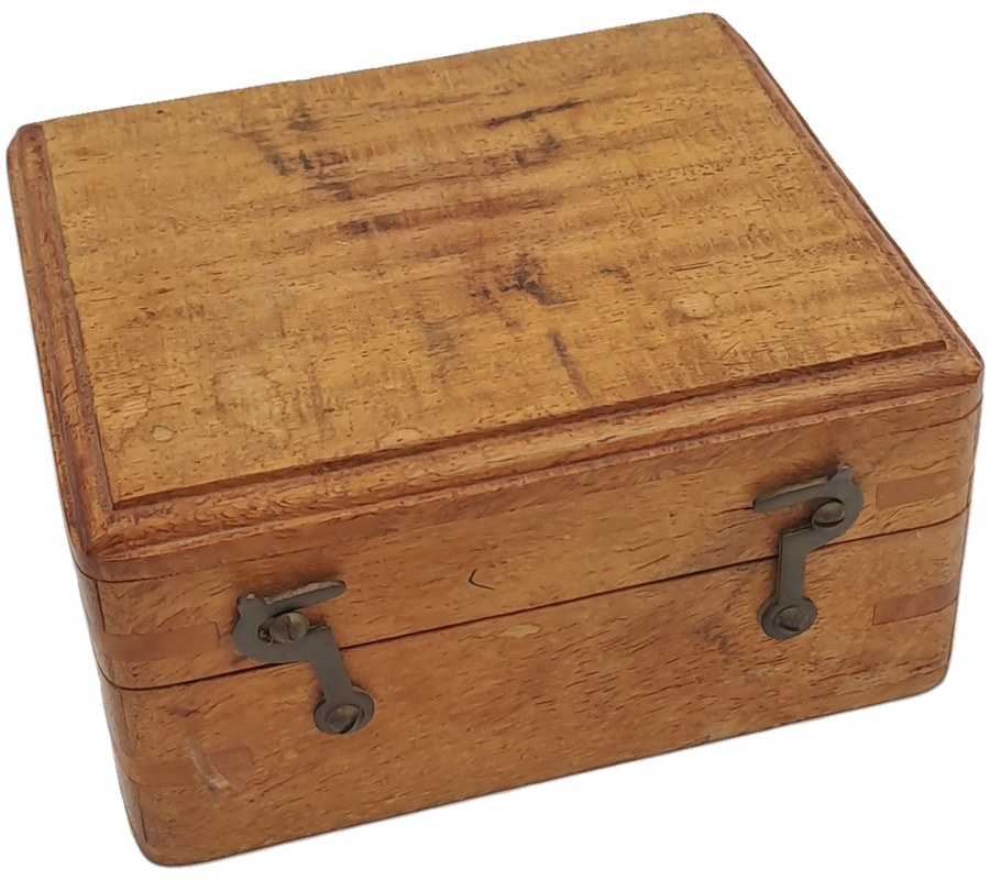1940`S Stanley London Natural Sine Solid Brass Compass-in Wooden Box