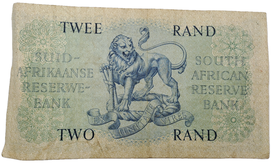 G.Rissik 1962 B184 Prefix - South Africa 2 Rand -Two Rand Bank note Circulated