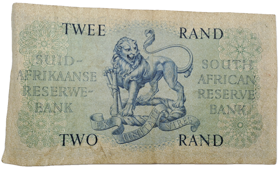 G.Rissik 1962 B184 Prefix - South Africa 2 Rand -Two Rand Bank note Circulated