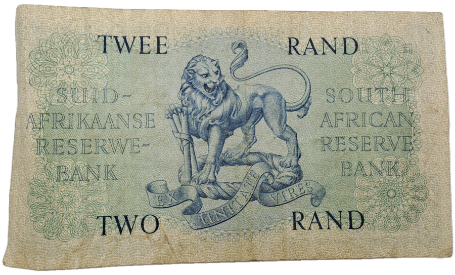 G.Rissik 1962 B184 Prefix - South Africa 2 Rand -Two Rand Bank note Circulated