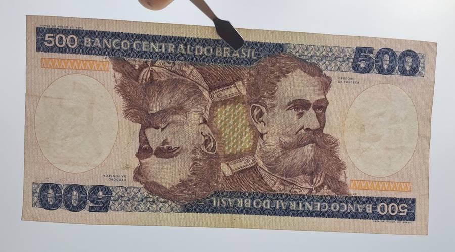 1981-1985  Brazil 500 Cruzeiros 2nd Edition, 2nd Type