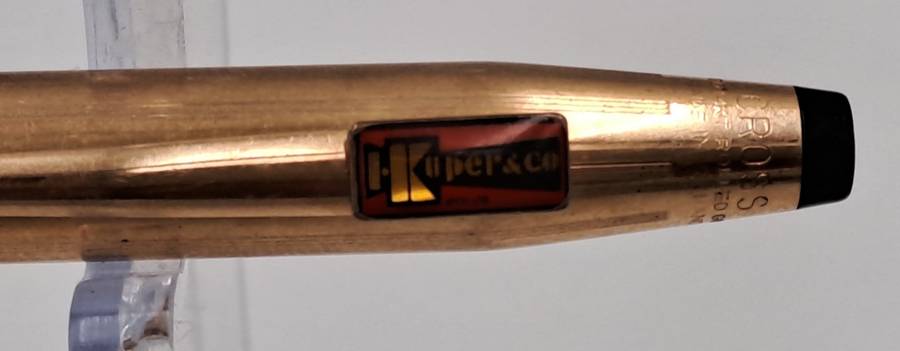 Vintage Cross 1/20 14kt Rolled Gold Fountain Pen 14kt 585 Nib -Ink Tested-Branded and engraved